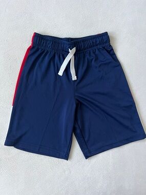 jumping beans Navy Athletic Shorts with Red Side Stripe